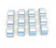 3-Axle Fenders for Trailers/Trucks -- Silver pkg(4), HO, Herpa Models 5528