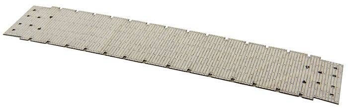 Wood Flatcar Deck -- Laser-Cut Wood Kit - Fits Red Caboose 53`6` Flatcar, HO, B.T.S. 22620