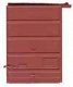 7′ Five-Panel Boxcar Door w/Low Tack Board pkg(2) -- Red Oxide, HO, Kadee Quality Products 2240