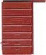 Replacement Doors High Tackboard -- 6′ 7-Panel Superior Doors (Red Oxide), HO, Kadee Quality Products 2210