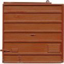10′ 6-Panel Superior Doors, Low Tack Board -- Boxcar Red pkg(4), HO, Kadee Quality Products 2263