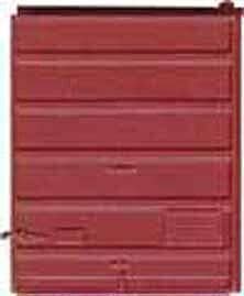 Replacement Doors Low Tackboard -- 8′ 6-Panel Superior Doors (Red Oxide), HO, Kadee Quality Products 2230