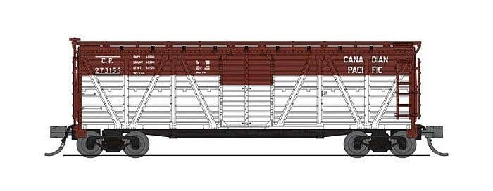 PRR K7 Stock Car with Mule Sounds - Ready to Run -- Canadian Pacific 273190 (Boxcar Red, white), N, Broadway Limited Imports 846