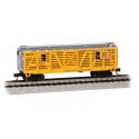 Animated Stock Car - Ready to Run -- Union Pacific (Horse Load Armour Yellow, red), N, Bachmann Industries 19752
