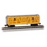 Animated Stock Car - Ready to Run -- Union Pacific (Horse Load Armour Yellow, red), N, Bachmann Industries 19752