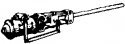 Steam Loco Power Reverse (Brass Casting) -- Type C, HO, Cal Scale 216