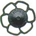 Champion Peacock Type Brake Wheels pkg(8) -- Black, HO, Kadee Quality Products 2044