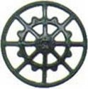 Ajax Type Brake Wheels pkg(8) -- Black, HO, Kadee Quality Products 2040