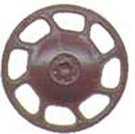 Universal Type Brake Wheels pkg(8) -- Dark Boxcar Red, HO, Kadee Quality Products 2023