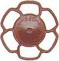 Champion Peacock Type Brake Wheels pkg(8) -- Red Oxide, HO, Kadee Quality Products 2034