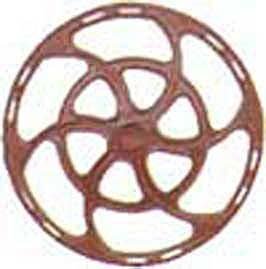 Equipco Type Brake Wheels pkg(8) -- Red Oxide, HO, Kadee Quality Products 2031