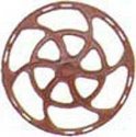 Equipco Type Brake Wheels pkg(8) -- Red Oxide, HO, Kadee Quality Products 2031
