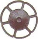 Miner Type Brake Wheels pkg(8) -- Dark Boxcar Red, HO, Kadee Quality Products 2022
