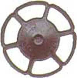 Miner Type Brake Wheels pkg(8) -- Dark Boxcar Red, HO, Kadee Quality Products 2022