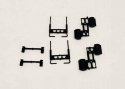 Semi Tractor Stacks, Breather, Fuel Tanks -- Unpainted, HO, Herpa Models 5501