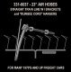 Brake Hose Set (Rubber) w/Support Strap -- For Modern Freight Cars, HO, Hi-Tech Details 6037