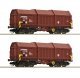 2-piece set: Telescopic covered wagons, DR, TT, Roco 6680009