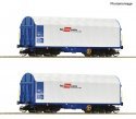 2-piece set: Sliding tarpaulin wagons, ÖBB/RCW, TT, Roco 6680007