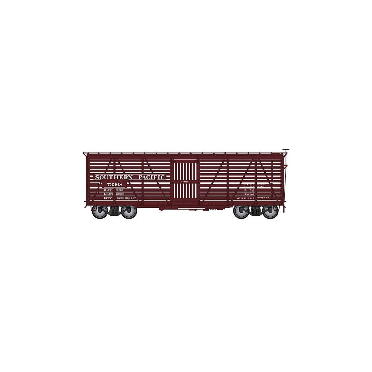 Harriman 40′ Stock Car - Ready to Run -- Southern Pacific (Boxcar Red), HO, Intermountain Railway Company 39002