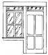 Entry Doors -- With Window pkg(3), HO, Alexander Scale 2403