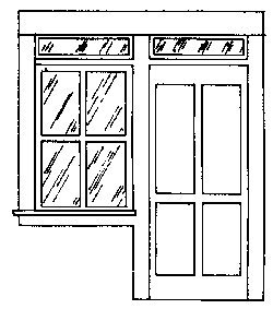 Entry Doors -- With Window pkg(3), HO, Alexander Scale 2403