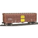 Santa Fe Class Sk-S Double-Deck Stock Car - Ready to Run -- Santa Fe 1938-43 w/AB Brakes (Late, Boxcar Red, yellow), HO, Intermo