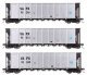 50′ RD-4 Hopper 3-Pack - Ready to Run -- Virginia Power VAPX 98014, 98049, 98246, HO, WalthersMainline 56881