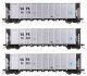 50′ RD-4 Hopper 3-Pack - Ready to Run -- Virginia Power VAPX 98022, 98052, 98155, HO, WalthersMainline 56882