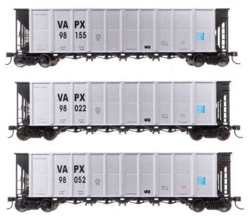 50′ RD-4 Hopper 3-Pack - Ready to Run -- Virginia Power VAPX 98022, 98052, 98155, HO, WalthersMainline 56882