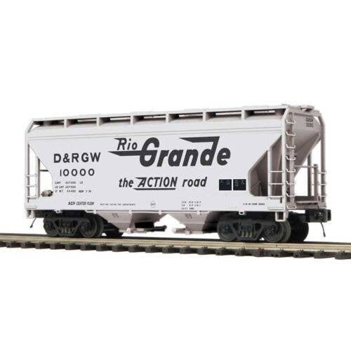 2-Bay Centerflow Covered Hopper - 3-Rail - Premier -- Denver & Rio Grande Western (gray, black, Flying , O, Atlas O 3001891