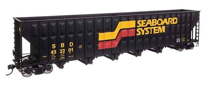 73′ Greenville 7,000 Cubic Foot Wood Chip Hopper - Ready to Run -- Seaboard System 432201, HO, WalthersMainline 56362