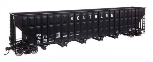 73′ Greenville 7,000 Cubic Foot Wood Chip Hopper - Ready to Run -- Southern Railway 134213 (bla, HO, WalthersMainline 56372