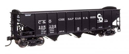 70-Ton AAR 3-Bay Open Hopper - Ready to Run -- Chesapeake & Ohio 105134, HO, WalthersMainline 56738