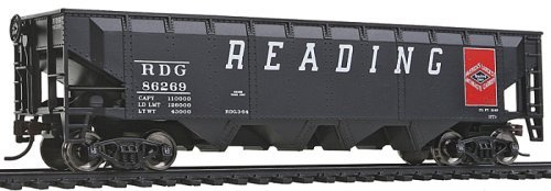 Offset Hopper - Ready to Run -- Reading (black, red Large Lettering, Anthracite Logo), HO, WalthersTrainline 1422