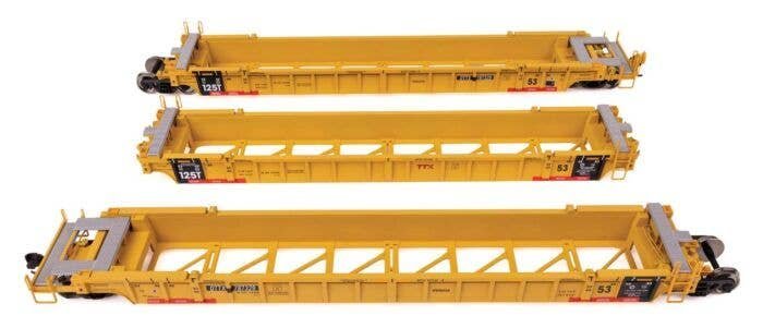NSC Articulated 3-Unit 53′ Well Car - Ready-to-Run -- TTX 787329, HO, WalthersMainline 55831