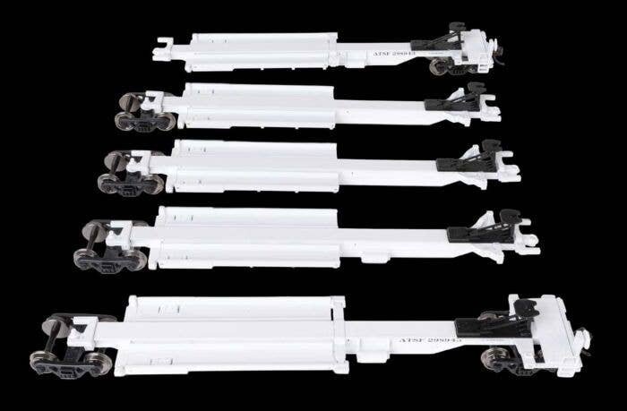263` Five-Unit All-Purpose 48` Spine Car - Ready to Run -- Santa Fe 298943, HO, WalthersMainline 5261