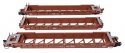 NSC Articulated 3-Unit 53′ Well Car - Ready-to-Run -- Santa Fe Leasing Co. SFLC 9363, HO, WalthersMainline 55825