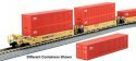 Gunderson Maxi-I 5-Unit Container Well Car w/40′ Containers - Ready to Run -- TTX 759364 (yellow, , N, Kato USA Inc 1066212