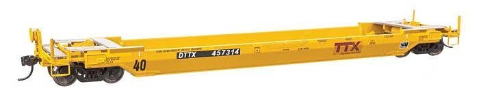 Gunderson Rebuilt All-Purpose 40′ Well Car - Ready-To-Run -- DTTX (Patched) 457314, HO, WalthersProto 109153