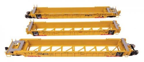 NSC Articulated 3-Unit 53′ Well Car - Ready-to-Run -- TTX 786993, HO, WalthersMainline 55830