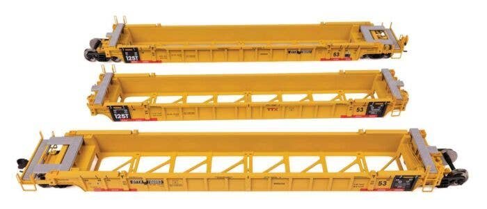 NSC Articulated 3-Unit 53′ Well Car - Ready-to-Run -- TTX 786993, HO, WalthersMainline 55830