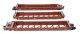 NSC Articulated 3-Unit 53′ Well Car - Ready-to-Run -- Santa Fe Leasing Co. SFLC 9224, HO, WalthersMainline 55823
