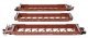 NSC Articulated 3-Unit 53′ Well Car - Ready-to-Run -- Santa Fe Leasing Co. SFLC 9285, HO, WalthersMainline 55824