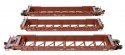 NSC Articulated 3-Unit 53′ Well Car - Ready-to-Run -- Santa Fe Leasing Co. SFLC 9285, HO, WalthersMainline 55824