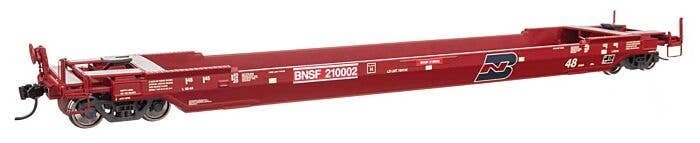 Gunderson As-Built All-Purpose 48′ Well Car - Ready to Run -- BNSF 210002, HO, WalthersProto 109214