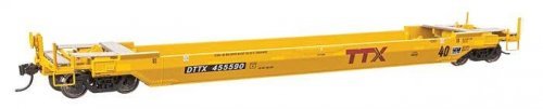 Gunderson Rebuilt All-Purpose 40′ Well Car - Ready-To-Run -- DTTX 455590, HO, WalthersProto 109138
