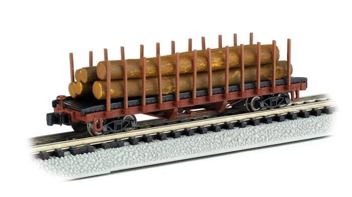 ACF 40′ Log Car -- 1906-1935 Version, N, Bachmann Industries 18351