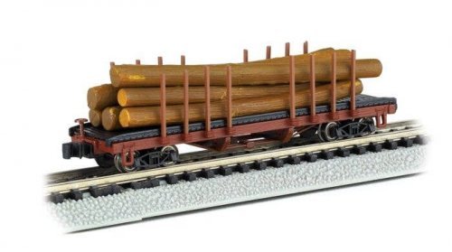 ACF 40′ Log Car -- 1935-1960 Version, N, Bachmann Industries 18352