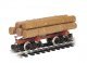 Skeleton Log Car w/Logs -- Brown, G, Bachmann Industries 98490