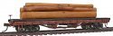 ACF Log Car w/Logs - Ready to Run - Silver Series(R) -- 1906-1935 Version (Boxcar Red), HO, Bachmann Industries 18332